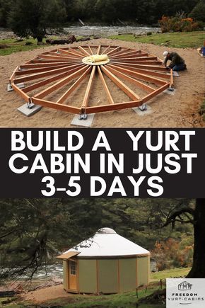 Build A Yurt, Yurt Cabin, Building A Yurt, Yurt Home, Yurt Living, Casa Hobbit, Diy Cabin, Building A Cabin, Casa Container