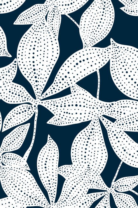 Black And White Leaves, Geo Pattern, White Leaves, Jungle Wallpaper, Floral Pattern Design, Textile Pattern Design, White Leaf, Global Market, Market Place