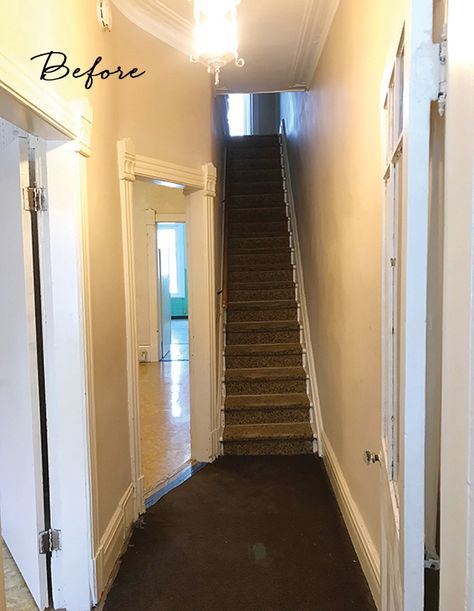 Before & After: A Dated Victorian Home Gets A Radical Renovation - House & Home Edwardian Entryway, Modern Victorian Entryway, Townhouse Entryway, Victorian Entryway, Victorian Terrace Hallway, Renovation Old House, Old Victorian Mansions, Modern Victorian Interiors, Victorian Home Renovation