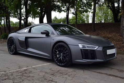 Matte Grey Car, Porsche Truck, Car Thoughts, Matte Cars, Clio Sport, Audi Sports Car, Black Audi, R8 V10, Black Truck