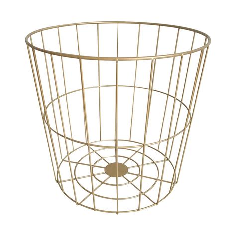 Gold Blanket Basket, Preppy Laundry Basket, Gold Laundry Basket, Blanket Basket Bedroom, Gold Room Accents, Gold Bedroom Accessories, Blanket Bin, Cute Room Accessories, Blanket Organization