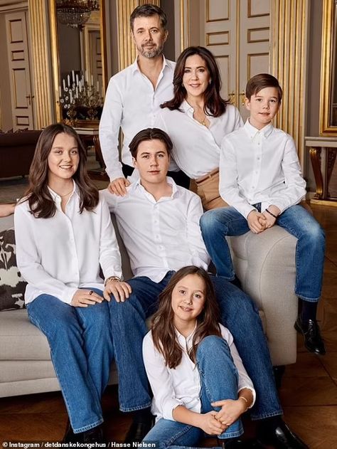 New pictures of Mary of Denmark, Prince Frederik and their children released for her birthday | Daily Mail Online Princess Josephine Of Denmark, Prince Christian Of Denmark, Tie Outfits, Kroonprinses Mary, Pictures Of Mary, Denmark Royal Family, Mary Donaldson, Prince Frederik Of Denmark, Prince Frederick