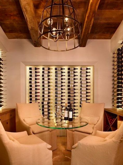 Modern Wine Storage Cellar Basement, Wine Room Design, Modern Wine Storage, Cellar Ideas, Basement Room, Wine Closet, Home Wine Cellars, Bar A Vin, Wine Tasting Room