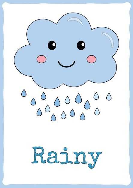 Weather Flashcards Preschool, Different Weather Pictures, Weather For Preschool, Weather Symbols For Kids, Weather Chart Preschool, Weather Kindergarten, Weather Flashcards, Weather For Kids, English Language Learning Activities