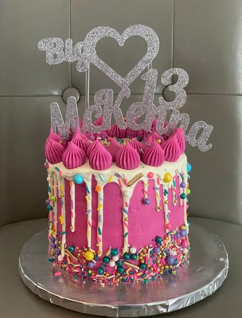 Teen Cake Topper, Teen Birthday, 13th Birthday, Cake topper, 13th birthday decorations, thirteen cake topper, 13 years old, girl cake topper Happy 13th,14th15th,16th,17th,18 any age. all colors are GLITTERED #Hello Teen - cake topper . 8 Inches wide, over 5 inches tall . thick and sturdy . attached to clear dowels Big 13 Caketopper - 7 inches wide 5.5 inches tall 13th birthday, 13th birthday girl, 13th birthday cake topper, 13th birthday party, teen party ideas, 13th birthday ideas**At checkout 10th Birthday Cakes For Girls, 13th Birthday Cake, Birthday Girl Cake, Teen Cakes, 10 Birthday Cake, 13 Birthday Cake, Birthday Cakes For Teens, 13th Birthday Parties, 10th Birthday Parties