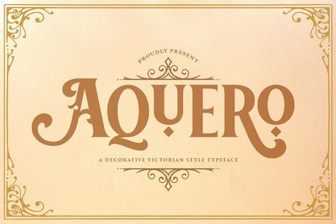 Aquero - Victorian Style Font by StringLabs on @creativemarket Pubmats Ideas, Victorian Fonts, Vintage Tattoo Design, Free Typeface, English Font, Gothic Fonts, Aesthetic Fonts, Font Combinations, Words Of Hope