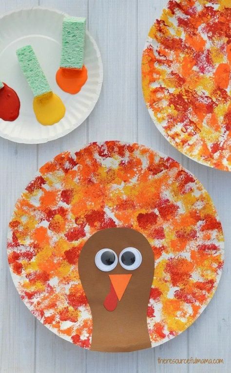 Fun Thanksgiving Crafts, Thanksgiving Crafts Preschool, Thanksgiving Turkey Craft, November Crafts, Easy Thanksgiving Crafts, Fall Arts And Crafts, Fun Fall Crafts, Thanksgiving Art, Thanksgiving Preschool