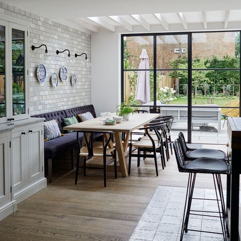 Conservatory Kitchen, Kitchen Diner Extension, Kitchen Sofa, Open Plan Kitchen Dining Living, Open Plan Kitchen Diner, Open Plan Kitchen Dining, Open Plan Kitchen Living Room, Kitchen Seating, Open Plan Living Room