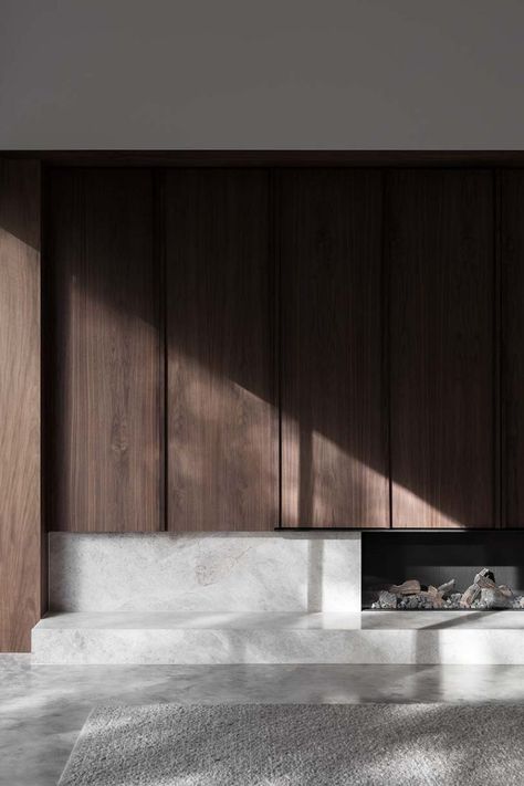 Walnut House is a restrained rural retreat | Habitus Living Walnut House, Target Home, Concrete Stairs, Rustic Retreat, Rural Retreats, Target Home Decor, The Local Project, غرفة ملابس, Natural Walnut