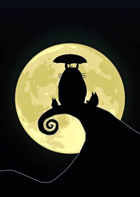 Totoro Wallpaper, Anime Moon, Totoro Art, Studio Ghibli Fanart, Studio Ghibli Background, Ghibli Artwork, Studio Ghibli Art, Ghibli Movies, Ghibli Art