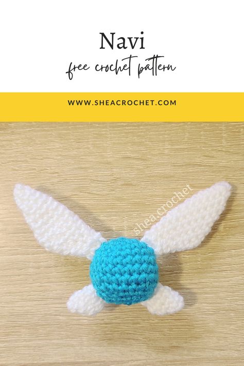 Navi crochet pattern — shea crochet Amigurumi Patterns, Nerdy Crochet Coasters, Geeky Crochet Patterns Free, Video Game Crochet, Geeky Crochet Patterns, Game Crochet, Zelda Pattern, Crochet Game, Crochet Idea