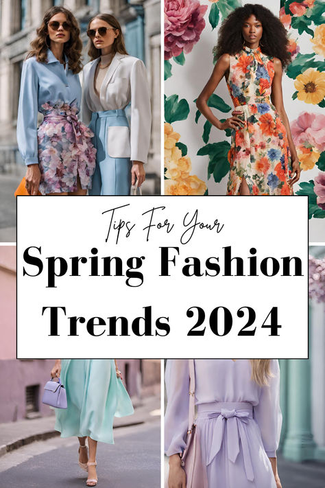 As we bid into to the winter chill, it’s time to embrace the fresh and vibrant trends of spring fashion 2024. From bold colors to playful prints, this season is all about making a statement with your style. In this blog post, we’ll explore the top fashion trends for spring 2024 that are sure to elevate your wardrobe and keep you on-trend. Summer 2024 Print Trends, Trending Tops For Women 2024, Top Fashion Trends 2024, 2024 Print Trends, Spring Summer 2024 Fashion Trends, Flower Dresses Outfit, Trending Now Fashion, Fashion Trending Moodboard, Summer Prints Fashion