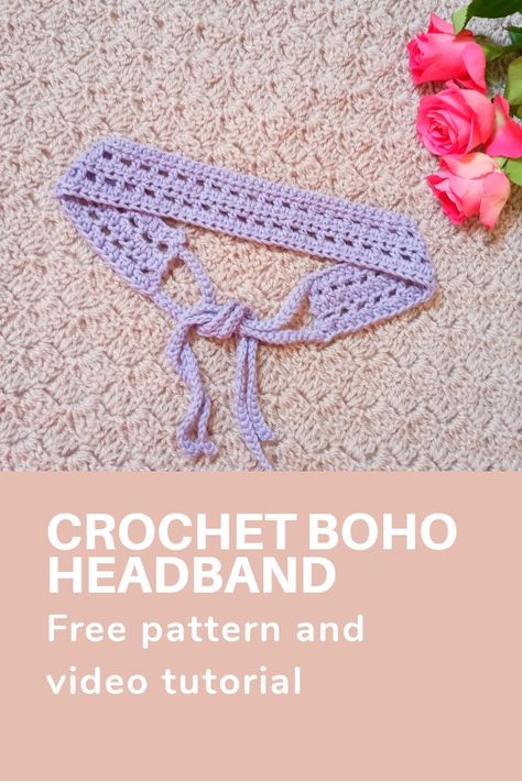 Crochet Headband Tutorial, Easy Crochet Headbands, Crochet Hairband, Bandeau Au Crochet, Crochet Headband Pattern Free, Crochet Bandana, Mode Crochet, Crochet Patron, Crochet Hair Accessories