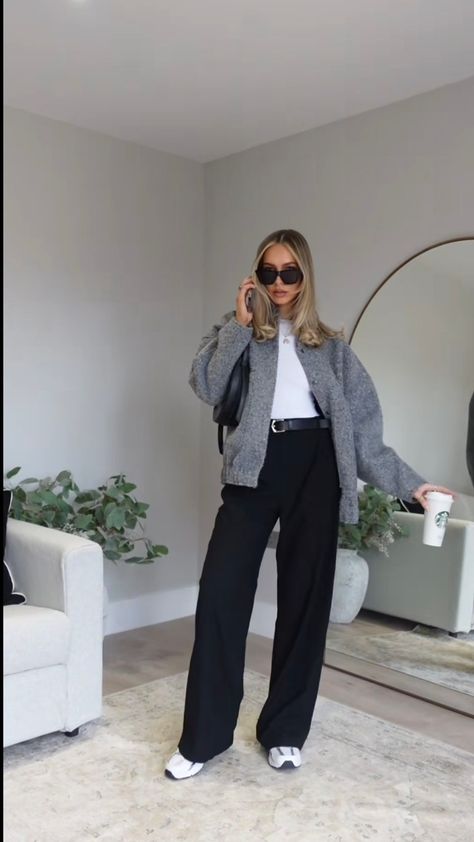 Autumn Outfits, Wide Leg Trousers Outfit, Alledaagse Outfits, Estilo Indie, Business Casual Outfits For Work, Stylish Work Attire, Pants Outfit Casual, Ținută Casual, Stylish Work Outfits