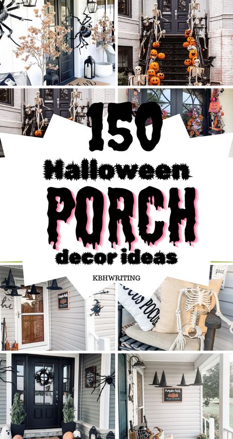 Tv Unit Decor Ideas, Entrada Halloween, Unit Decor Ideas, Halloween Porch Decorations Diy, Diy Halloween Porch, Porche Halloween, Apartment Porch, Halloween Decorations Outdoor Porch, Halloween Entryway