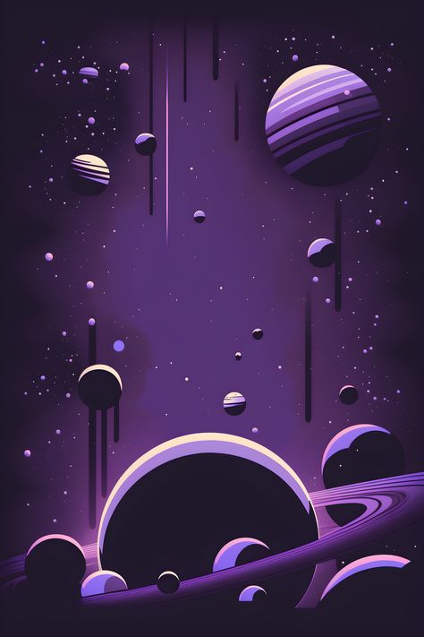 Elements Of Space Art, Background Space Aesthetic, Vector Space Illustrations, Space Art Cartoon, Geometric Space Art, Galaxy Vector Art, Space Posters Aesthetic, Planets Graphic Design, Galaxy Vector Illustration