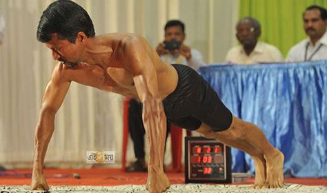 Ayurvedic Practitioner, Vegetarian Life, Vegan Athletes, Push Up Challenge, Vegan Inspiration, Guinness World Records, Abs Workout Routines, World News Today, Kerala India