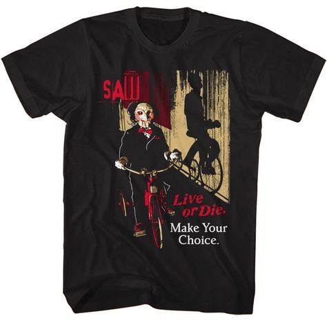 Saw Horror Movie, Horror Movie Clothing, T-shirts Vintage, Saw Horror, Leigh Whannell, Horror Movie T Shirts, Horror Movie Shirts, Sweet Clothes, Movies Outfit