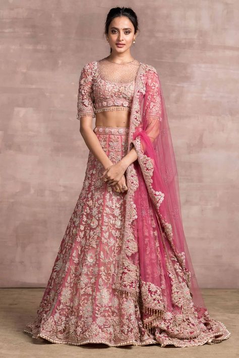 Lehenga – Page 12 – Tarun Tahiliani Magenta Pink Lehenga, Tarun Tahiliani, Pink Lehenga, Embroidered Lehenga, Lehenga Blouse, Indian Bridal Outfits, Lehenga Saree, Embroidered Tulle, Magenta Pink