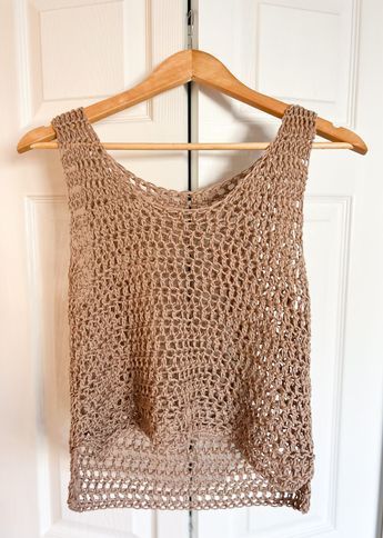 Simple Crochet Tank Top Pattern | DIY Crochet Top Loose Crochet Tank Top, Simple Crochet Tank Top, Crochet Tank Pattern, Knitted Tank Top Pattern Free, Crochet Tank Top Pattern, Crochet Tank Top Free, Knit Tank Top Pattern, Thrift List, Diy Crochet Top