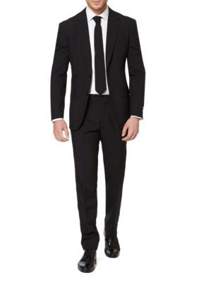 Wedding Guest Men, Men Suits Black, All Black Suit, Black Tie Attire, Black Tie Wedding Guests, Black And White Suit, Black Suit Men, Attractive Dresses, Black Knight