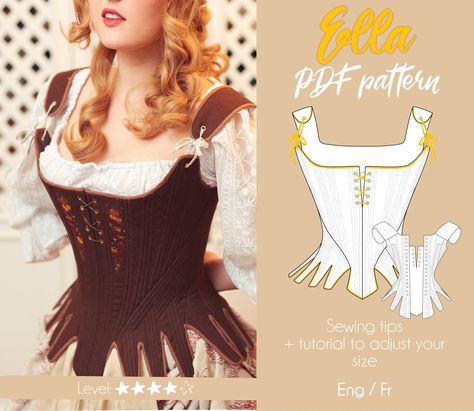 Stays Pattern, Historical Clothing Patterns, Corset Sewing Pattern, Couture Mode, Diy Sewing Clothes, Clothes Sewing Patterns, How To Make Clothes, Mode Inspo, Historical Clothing