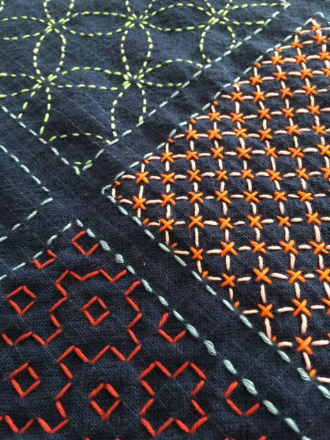 Shasiko Pattern, Shashiko Embroidery, Jaket Denim, Boro Stitching, Sashiko Pattern, Japanese Quilts, Sashiko Embroidery, Common Thread, 자수 디자인