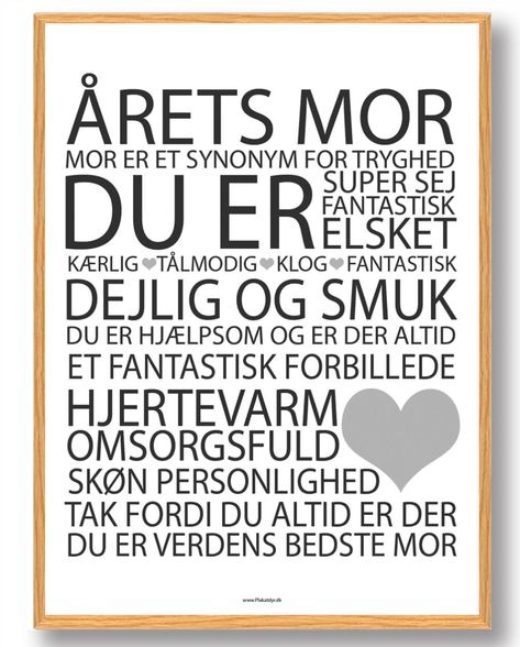 Se vores populære Årets mor - hvid i dag | 1-3 dages levering og gratis fragt over 199 kr. |» Svanemærket trykkeri og eget design | Køb i dag » Quotes, Design, Amethyst Wedding Rings, Mors Dag, Affirmation Cards, Affirmations, Novelty Sign