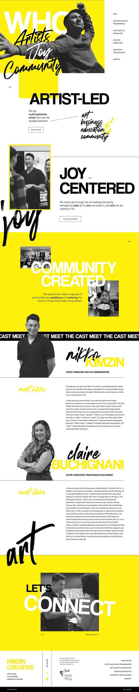 This bold website design is both edgy and minimalist, using a yellow white and black website color palette and black-and-white website images to keep the focus on the website content. This Showit web design project was fun and creative. Like what you see? Head to the Kleist Creative web design portfolio to book your own Showit website design project! Edgy Website Design, Edgy Website, Bold Website Design, Bold Website, Colorful Website Design, Black Website, Web Design Portfolio, Showit Website Design, Colorful Website