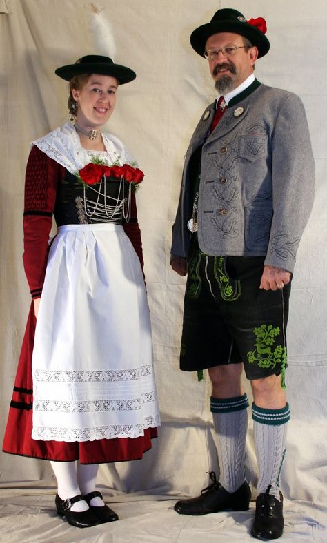 FolkCostume&Embroidery | Women's Costume of Miesbach region, Upper Bavaria, Germany German Traditional Clothing, Traditional German Clothing, German Traditional Dress, German Clothing, German Costume, German Culture, German Outfit, German Dress, Business Professional Outfits