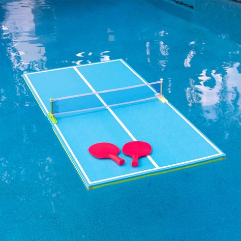 "Buy the PoolCandy 4.5ft. Floating Table Tennis Set at Michaels. com. This revolutionary new way to play features a large floating game table made with foam and a rigid court top. Includes two paddles and a high bounce ball that floats in the water. Simply inflate and go. A game of table tennis is a guaranteed good time, and with this floating table tennis set from PoolCandy, now you can bring that fun into the pool! This revolutionary new way to play features a large floating game table made wi