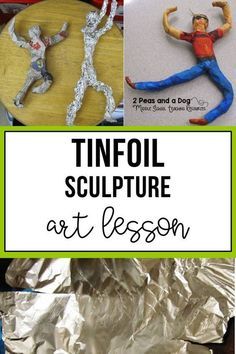 Foil Sculpture Projects, Ice Cream Value Art Lesson, Paper Mache Elementary Art Projects, Art Class Crafts, Special Ed Art Projects, Art Teacher Projects, Elementary School Art Projects, Paper Mache Art Projects, Sculpture Lessons