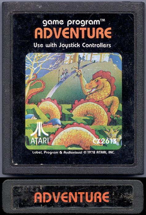 Adventure Game Cartridge for the Atari VCS Atari Video Games, Atari 2600 Games, 80’s Toys, Atari Games, 80s Video Games, Video Game Consoles, Vintage Video Games, Video Game Systems, Atari 2600