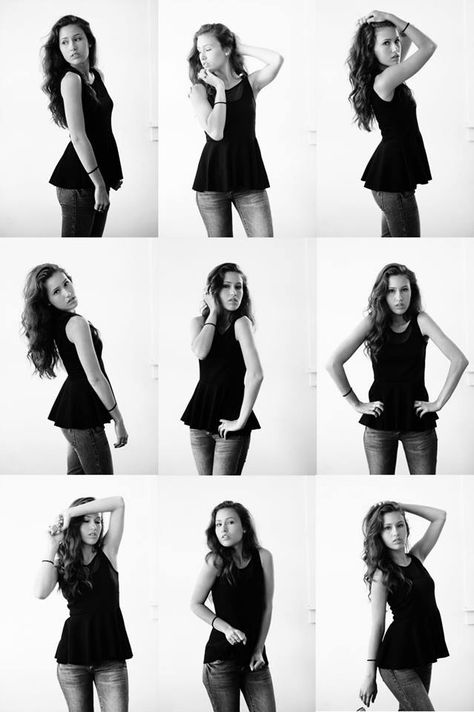 Pose inspiration #fashion #modeling #poses #blackandwhite #peplumtop #wavyhair #love Natural Standing Poses, Bouduar Photos, Fotografi Fesyen, Poses For Photoshoot, Poses Modelo, Female Posing, Studio Poses, Fashion Model Poses, Fashion Model Photography