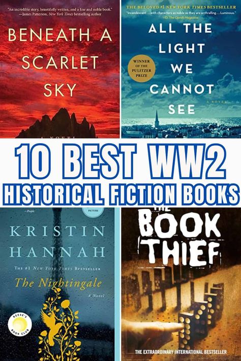 Top 10 Best WW2 Historical Fiction Books for Adults 2024 Historical Fiction Books To Read, Good Historical Fiction Books, Top Fiction Books, Best Historical Fiction Books, Fiction Books To Read, Books For Adults, Historical Fiction Books, Mystery Of History, Book People