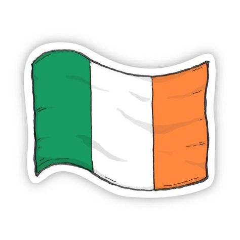 Ireland's flag The Irish flag isn't just for St. Patrick's Day! Show your Irish pride all throughout the year. Details: *2.9x2.3 * Water and weather resistant * High quality and durable A portion of profit from this sticker will be donated to the mental health awareness charity Active Minds. Ireland Stickers, Yeti Mugs, St Patric, Waterproof Vinyl Stickers, Ireland Flag, Irish Flag, Irish Pride, Flag Sticker, Travel Locations