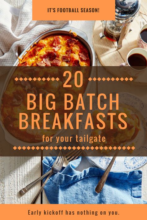 Essen, Batch Breakfast Ideas, Big Batch Breakfast, Breakfast Tailgate Food, Batch Breakfast, Group Breakfast, Ideas Desayunos, Team Meal, Breakfast Potluck