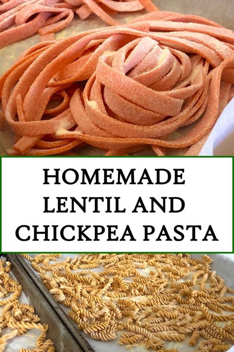 gluten free pasta Red Lentil Pasta Recipes, Lentil Pasta Recipe, Lentil And Chickpea, Homemade Gluten Free Pasta, Pasta At Home, Eating Pasta, Gluten Free Cookbooks, Homemade Pasta Recipe, Favorite Pasta Recipes