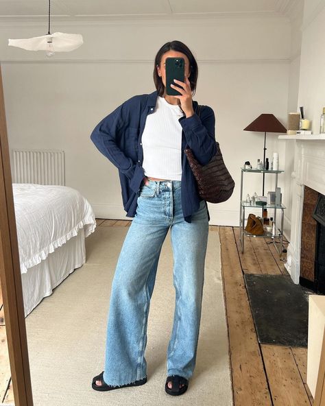 Simple Jeans Outfit, Cozy Summer Outfits, Cozy Spring Outfits, Outfit Ideas Work, Simple Winter Outfits, Simple Spring Outfits, Outfits Sommer, Outfit Inspo Spring, Spring Work Outfits