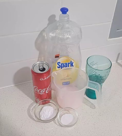 The Best Way to Clean a Bathroom: Clever Coke Cleaning Hack | Hometalk Coke Cleaning Hacks, Clean Toilet With Coke, Dawn Cleaner, Glass Shower Door Cleaner, Cleaning With Coke, Homemade Bathroom Cleaner, Diy Bathroom Cleaner, Homemade All Purpose Cleaner, Shower Mold