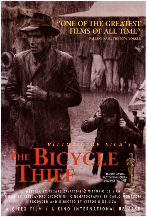 The Bicycle Thief (1948) - Vittorio De Sica Movie Library, Classic Posters, Pier Paolo Pasolini, Good Movies On Netflix, Foreign Movies, I Love Cinema, See Movie, Foreign Film, Best Movies