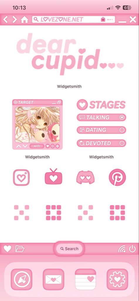 inspired by fiftyfifty’s cupid song! :) linked to google drive. Kawaii, Iphone Ios Layout Ideas, Home Screen Decor Ideas, Cute Ipad Themes, Phone Inspiration Pink, Phone Inspiration Lockscreen, Cute Phone Ideas, Cute Ios 16 Homescreen, Sanrio Phone Layout