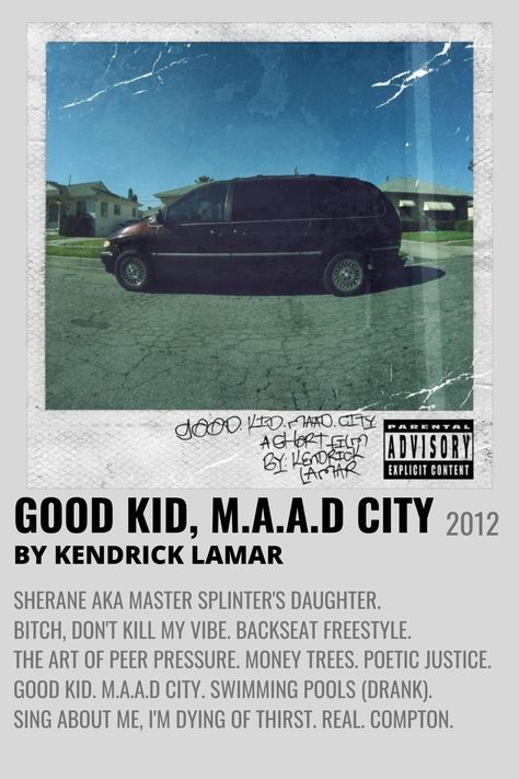 Money Trees Kendrick Lamar Poster, Good Kid Maad City Album Cover, Kendrick Album Poster, Kendrick Lamar Music Poster, Music Poster Kendrick Lamar, Kendrick Poster Aesthetic, Kendrick Lamar Polaroid Poster, Music Posters Kendrick Lamar, Kendrick Lamar Album Cover Poster