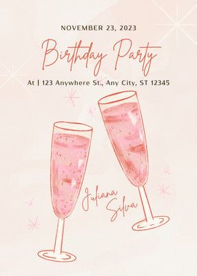 Rose Gold Glitter 21st Birthday Invitation - Templates by Canva 21st Birthday Invitations Templates, Glitter 21st Birthday, 21st Invitations, Birthday Invitation Card Template, Rose Gold Invitations, 21st Birthday Invitations, Printable Invitation Templates, Engagement Ceremony, Fun Birthday Party