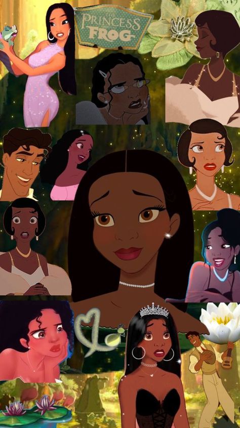 Black Disney Princess, Pretty Wallpaper Ipad, Tiana Disney, Princesa Tiana, Disney Princess Fan Art, Disney Collage, Cute Disney Pictures, The Princess And The Frog, Disney Princess Pictures
