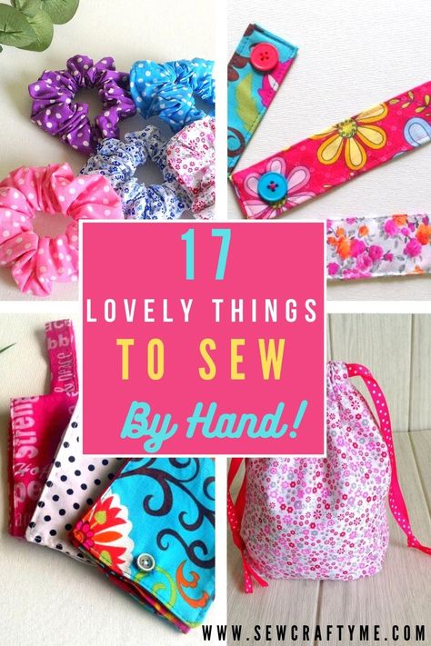 Couture, Small Sewing Projects By Hand, Crafts For One Handed People, Easy Hand Sewn Gifts, Simple Handsewn Projects, Quick Hand Sewing Projects, Sewing Crafts For Adults, Easy Sewing Projects For Beginners Clothes Women, Easy Stuff To Sew For Beginners