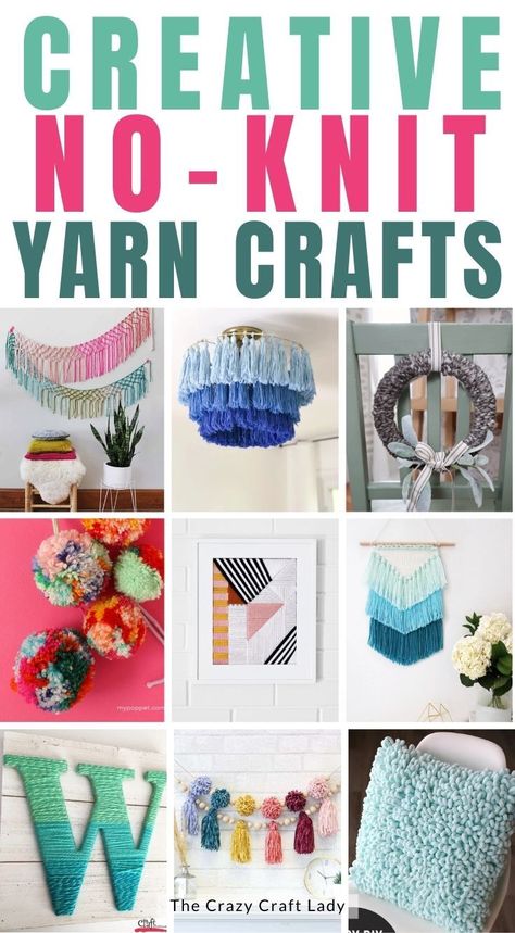 Yarn Crafts No Crochet, Fun Yarn Crafts, Yarn Projects No Knit, Things To Make Out Of Yarn, Blanket Yarn Projects, Group Art Projects For Adults, What To Do With Yarn, 4h Project Ideas, Craft With Yarn