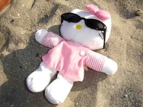 daily hello kitty ♡ on Twitter: "me the second the weather is appropriate for the beach… "
