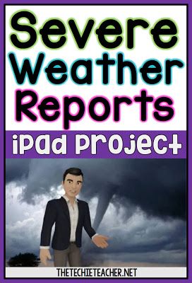 Severe Weather Reports iPad Project using the FREE app, Tellagami Amigurumi Patterns, Weather Projects Middle School, Weather Lessons, Sixth Grade Science, Technology In The Classroom, Life Science Activities, Earth Changes, Weather Projects, Weather Unit