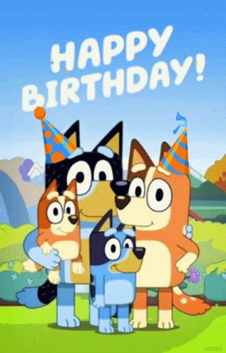 Happy Birthday Bluey GIF - HappyBirthday Bluey Bingo - Discover & Share GIFs Gif Happy Birthday, Bluey Party, Bluey Bingo, Happy Birthday Printable, Birthday Party Stickers, Wallpaper Disney, Funny Happy Birthday, Happy Birthday Messages, Birthday Gif